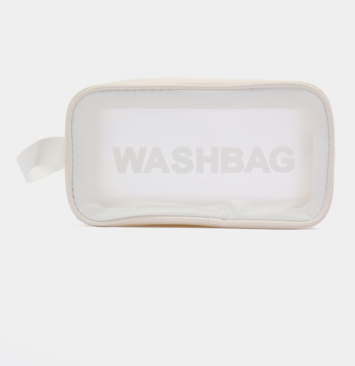 Прозора сумка-косметичка Washbag Medium White 26см