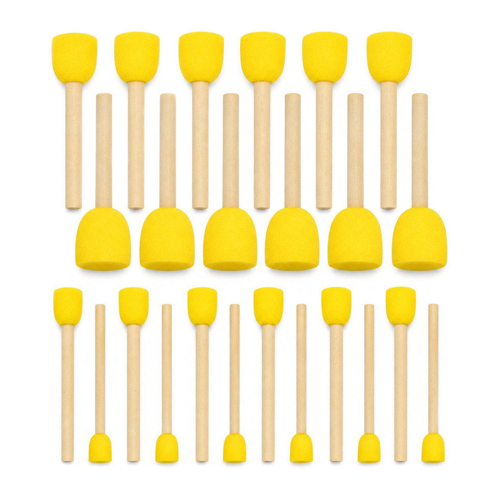 Набір спонжів для декорування та малювання Sponge-24, 1,2 см, 1,5 см, 2,5 см, 3 см, 24 шт