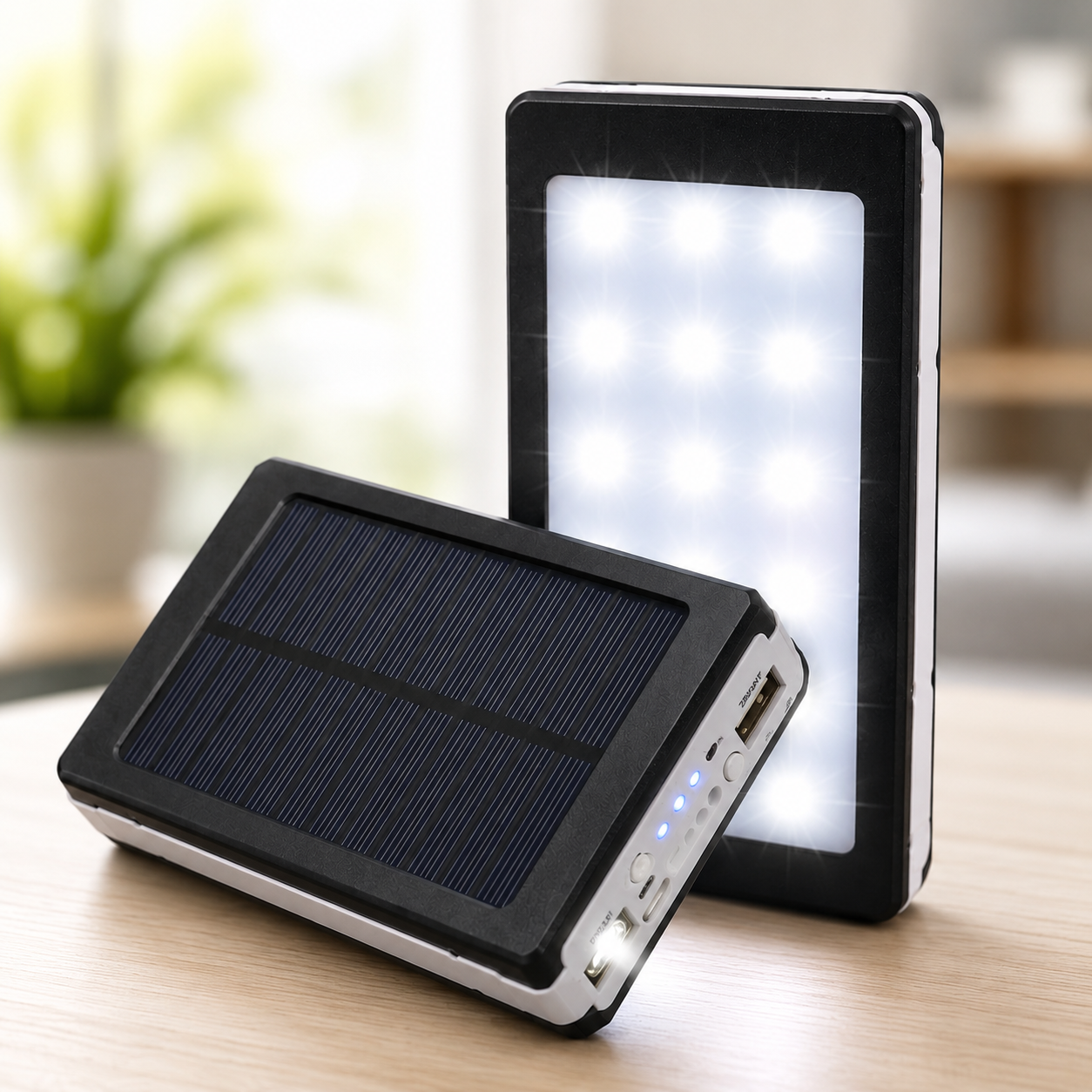 Мобільна зарядка POWER BANK +LED Solar / Повербанк UN-3102 SOLAR 40000mAh