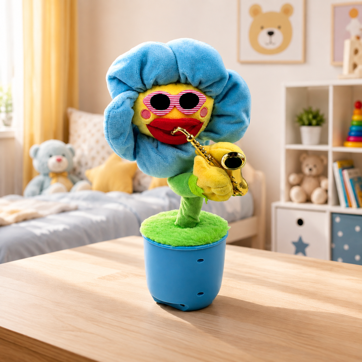 Інтерактивна іграшка танцюючий Квітка Dancing Flower з Bluetooth, FM-радіо
