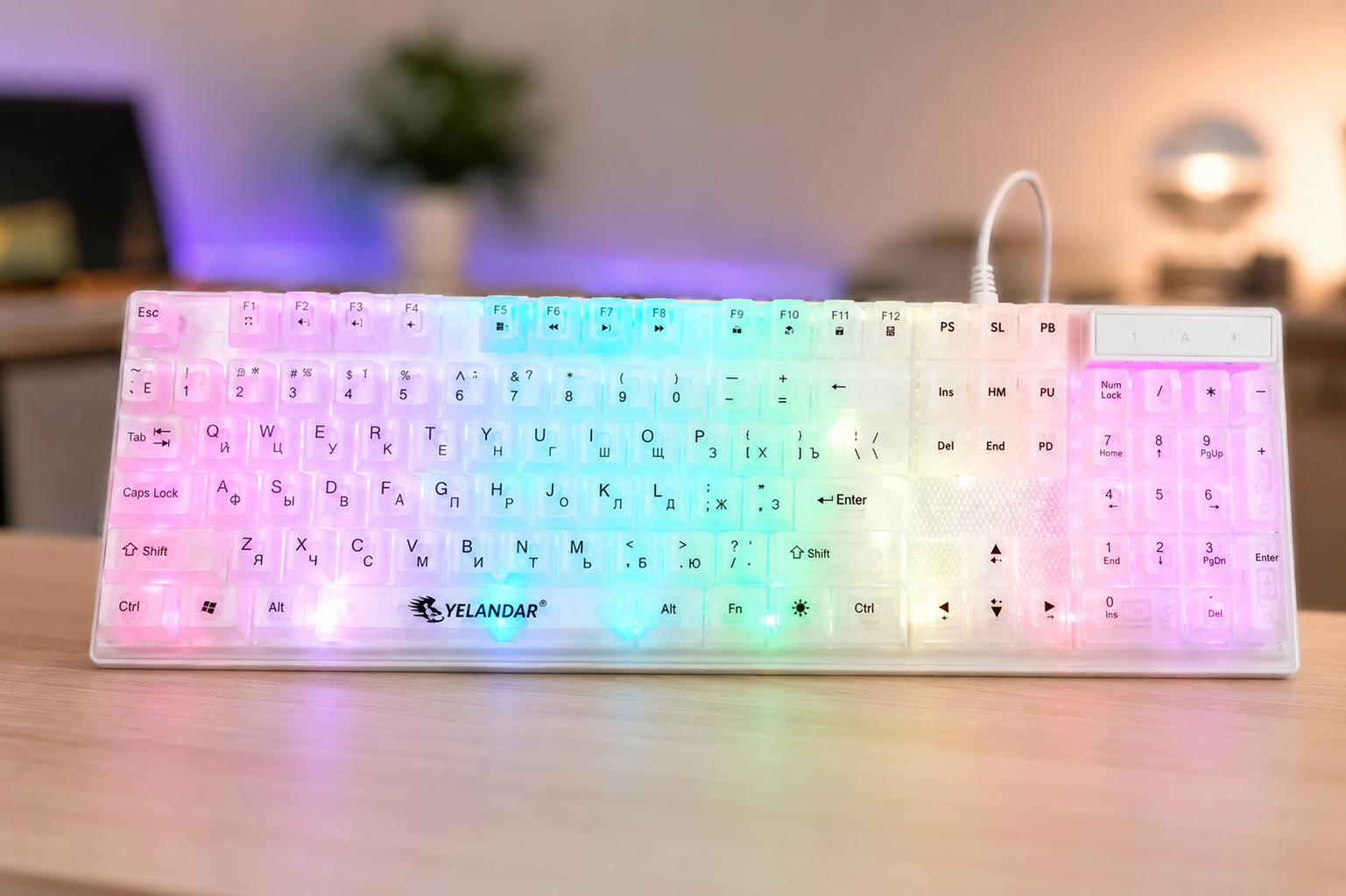 Ігрова клавіатура з підсвічуванням RGB 104 К101 / Клавіатура від USB / Мембранна клавіатура