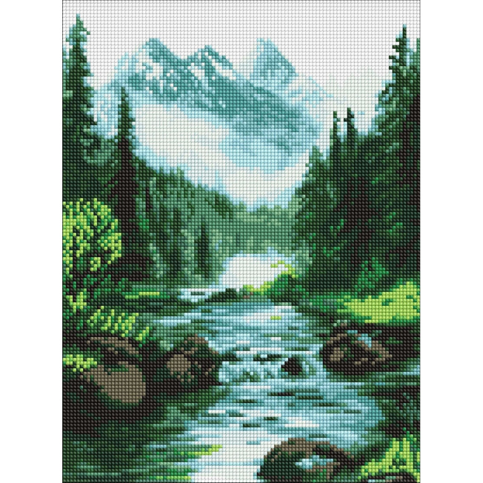 Алмазна мозаїка "Таємниче джерело" ©art_selena_ua AMO20065, 30х40 см