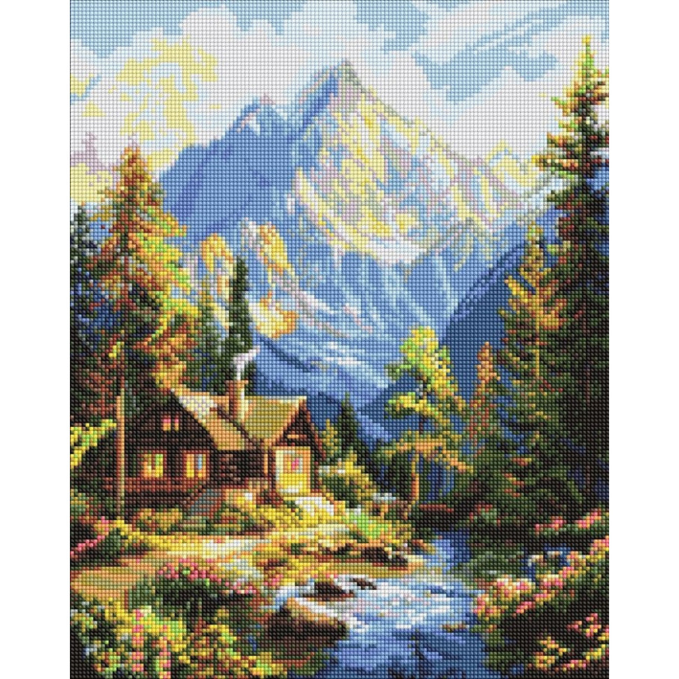Алмазна мозаїка "Затишок серед вершин" ©art_selena_ua AMO20229, 40х50 см