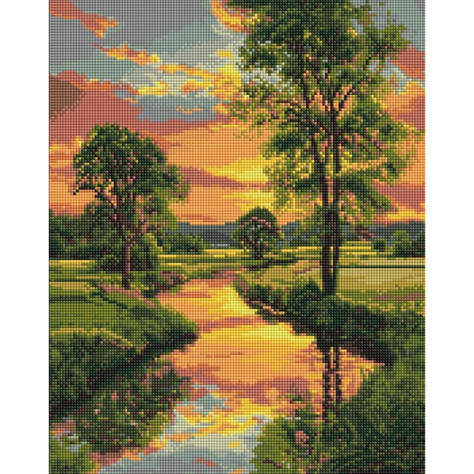 Алмазна мозаїка "Річка за містом" ©art_selena_ua AMO20269, 40х50 см