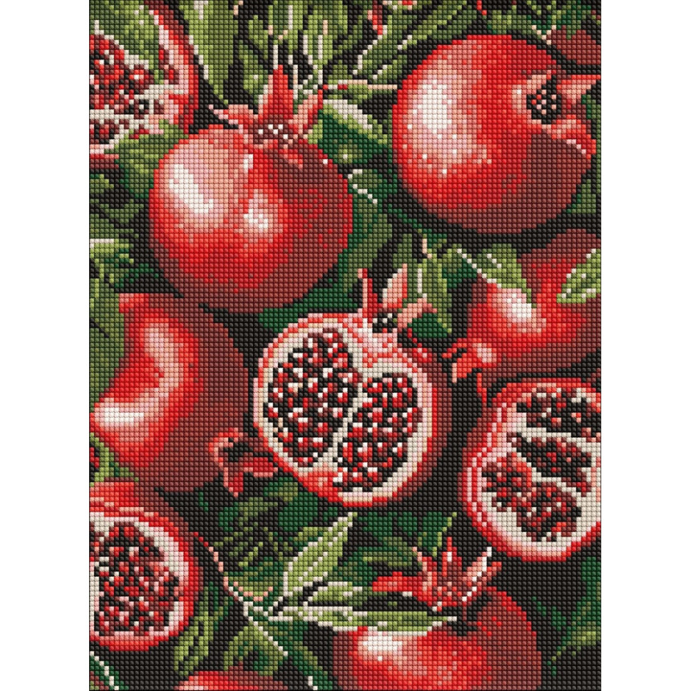 Алмазна мозаїка "Гранат у розрізі" ©art_selena_ua AMO8290, 30х40 см