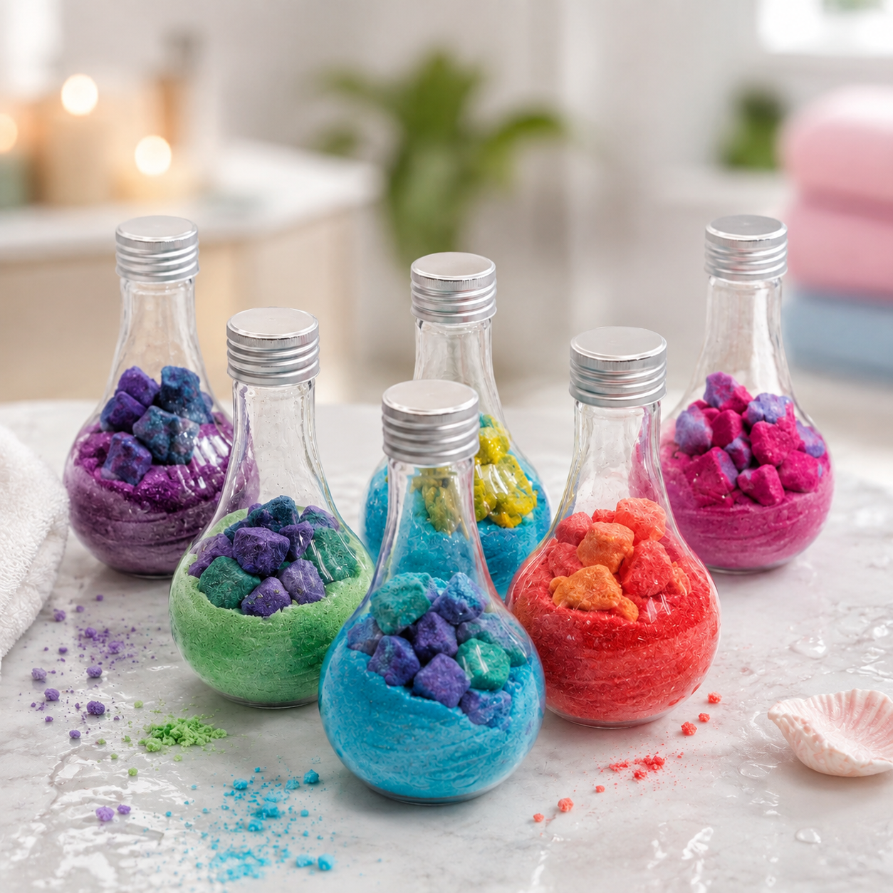 Набір з 6 інтерактивних бомб для ванни / Дитячі шипучі бомби Kids Bath Bomb Magic Potion 26X-309