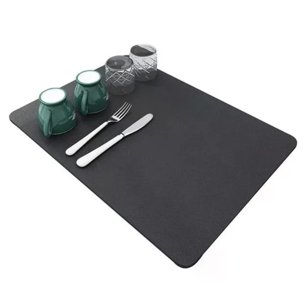 Килимок для сушіння посуду PVC mat 40×30 см • Кухонний килимок-підставка 40×30×0,4 см для тарілок, чашок і столових приборів