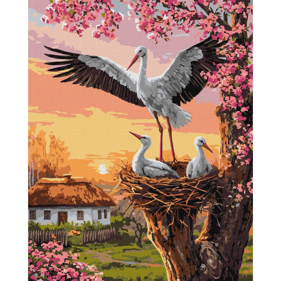 Картина за номерами "Родина лелек" ©art_selena_ua KHO6964, 40х50 см