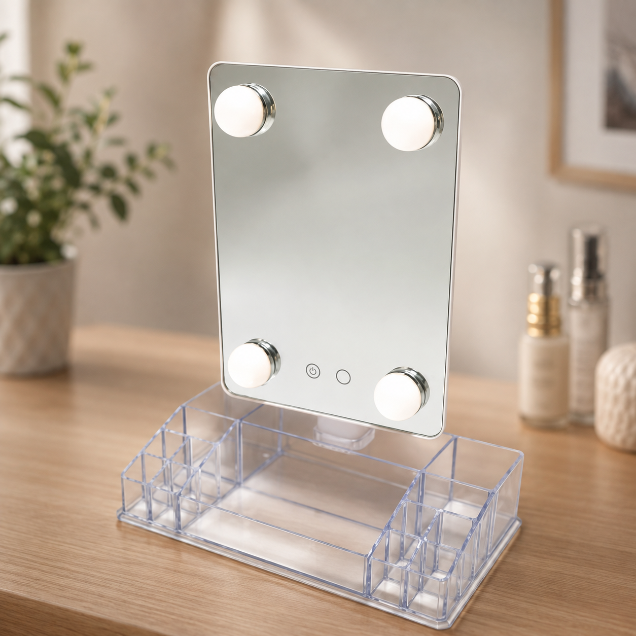 Дзеркало-органайзер з LED підсвічуванням / Дзеркало Cosmetic Mirror CY020-036