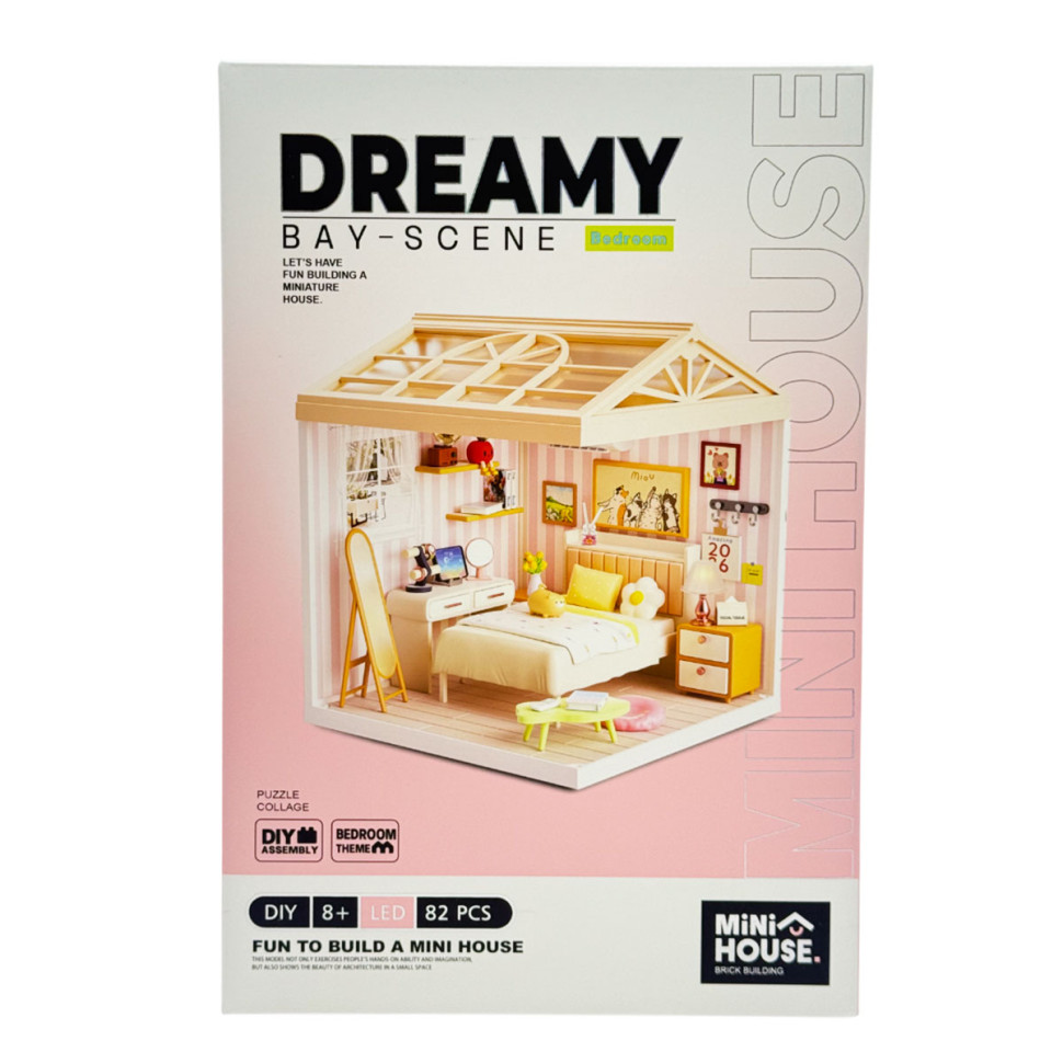Конструктор-румбокс Спальня Mini House 8004-MH серії "Інтер'єр", зі світлом