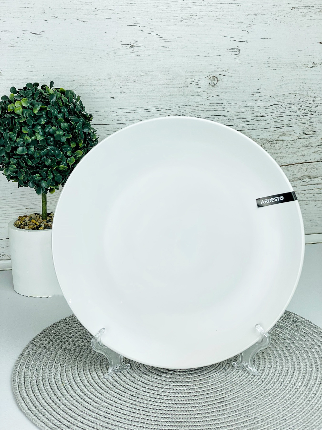 Тарілка обідня 26 см Ardesto Lucca White AR2926WM