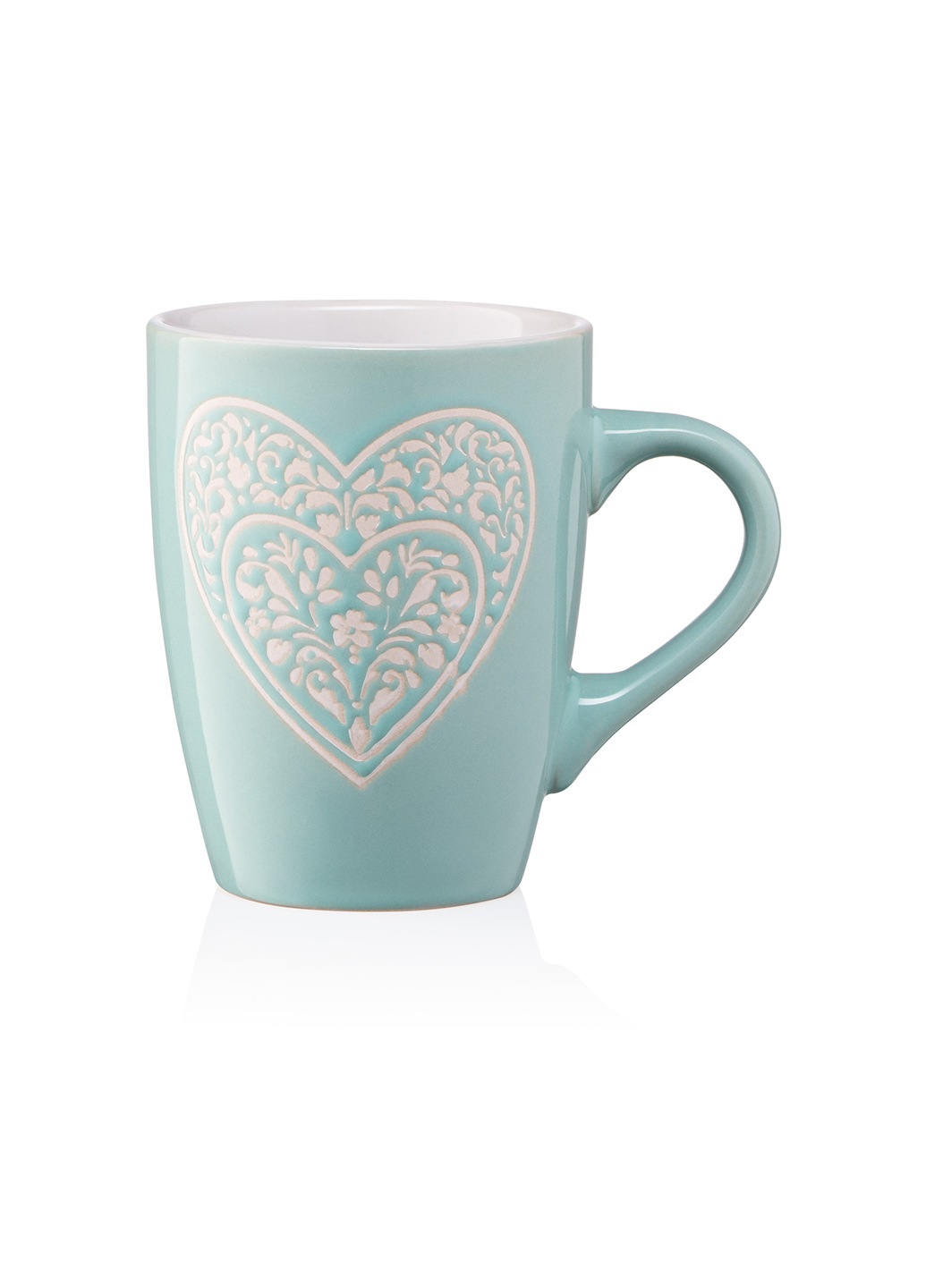 Чашка Ardesto Heart 330 мл блакитна AR3467BL
