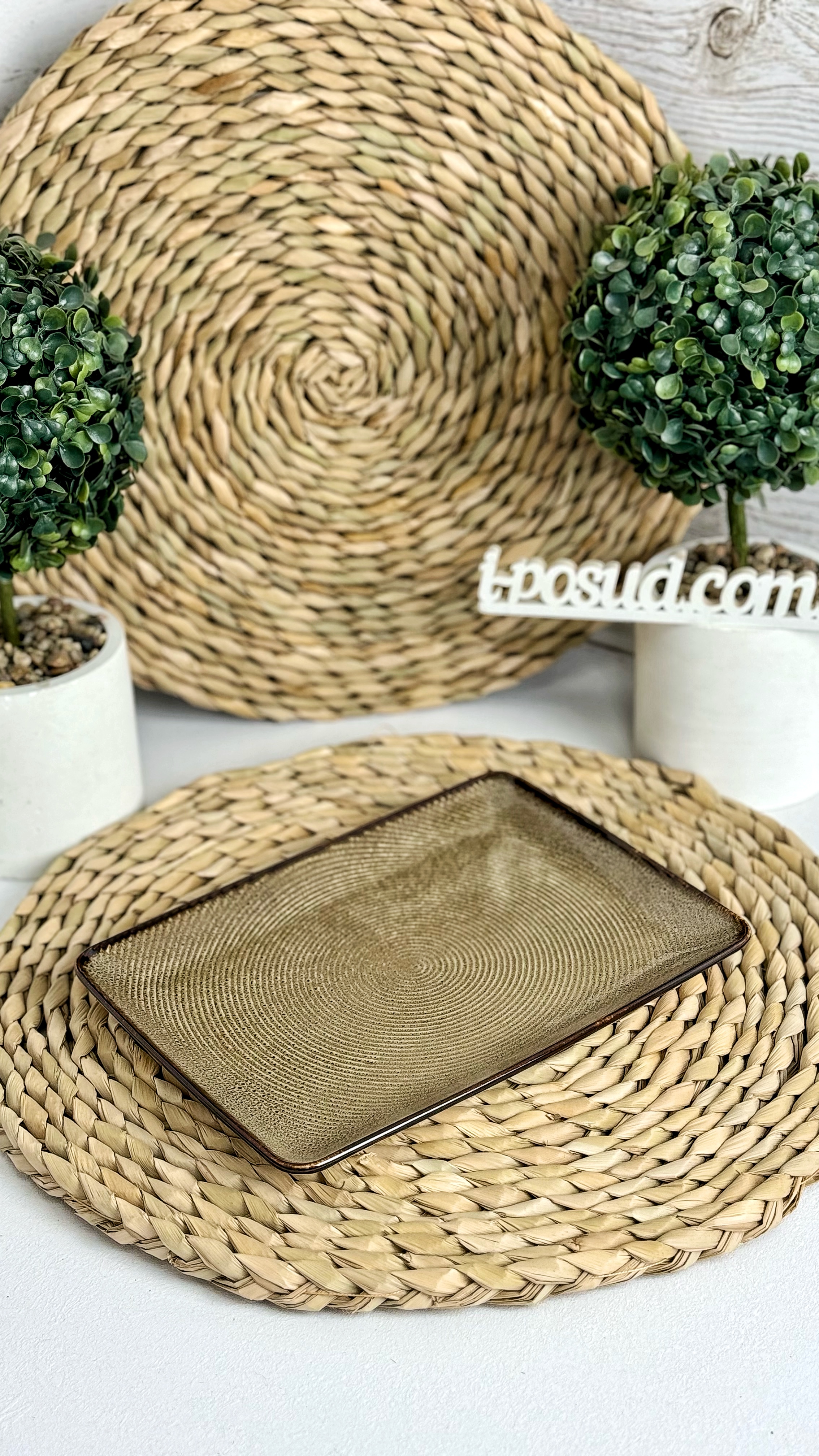 Блюдо LOSK Brenda прямокутна 23 см Brown L0611-T8601575B