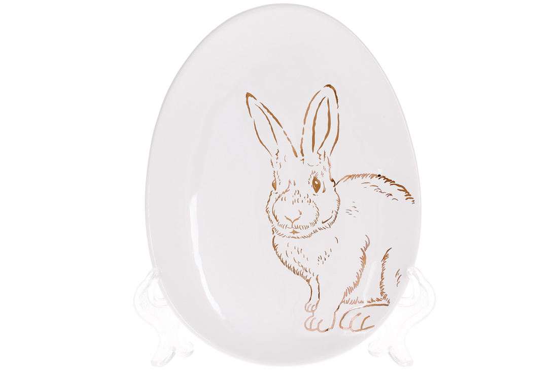 Блюдо керамічне овальне з малюнком Bunny 16.5 см BonaDi 795-217