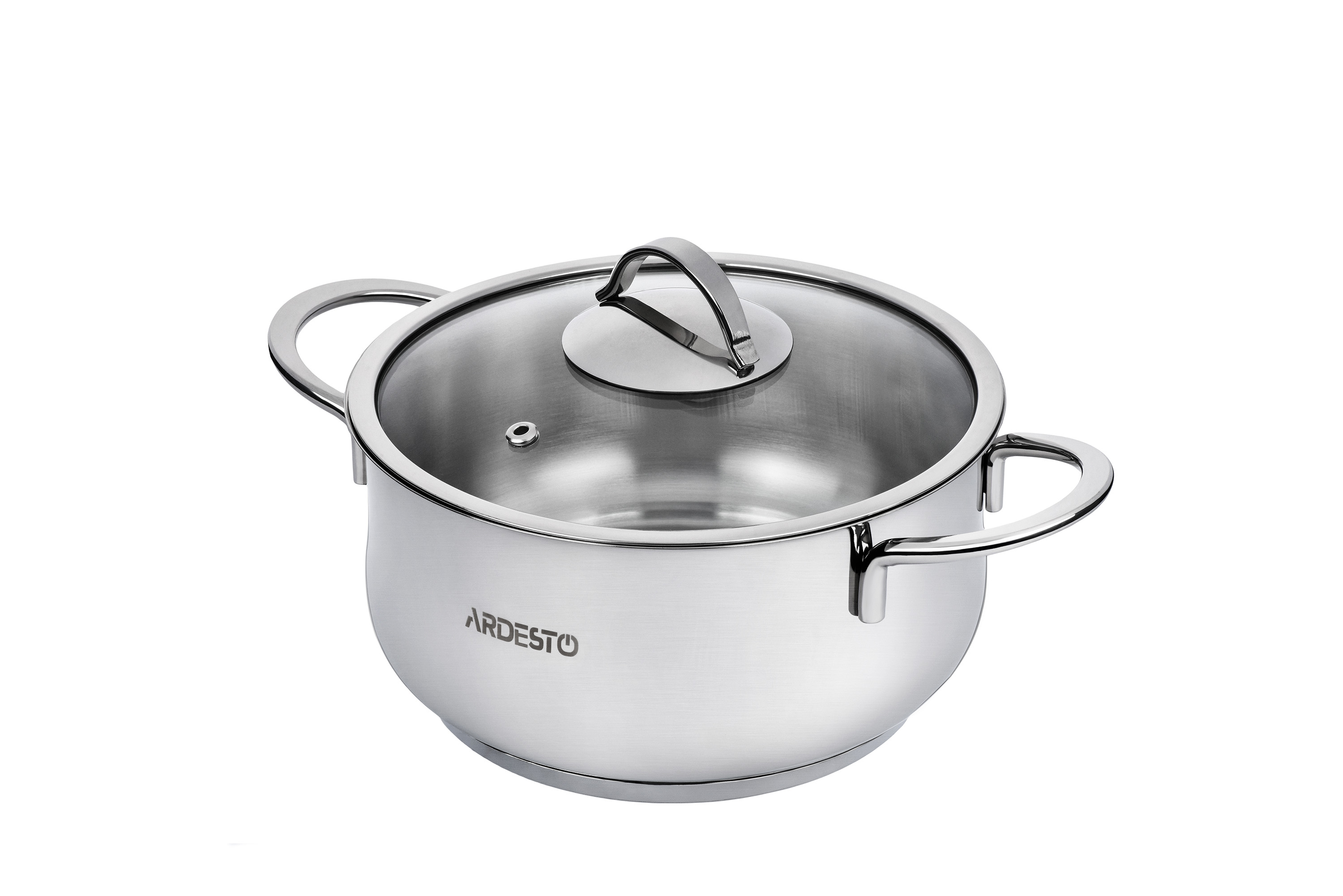 Каструля з нержавіючої стали з кришкою 2,3 L Ardesto Black Mars AR0723S