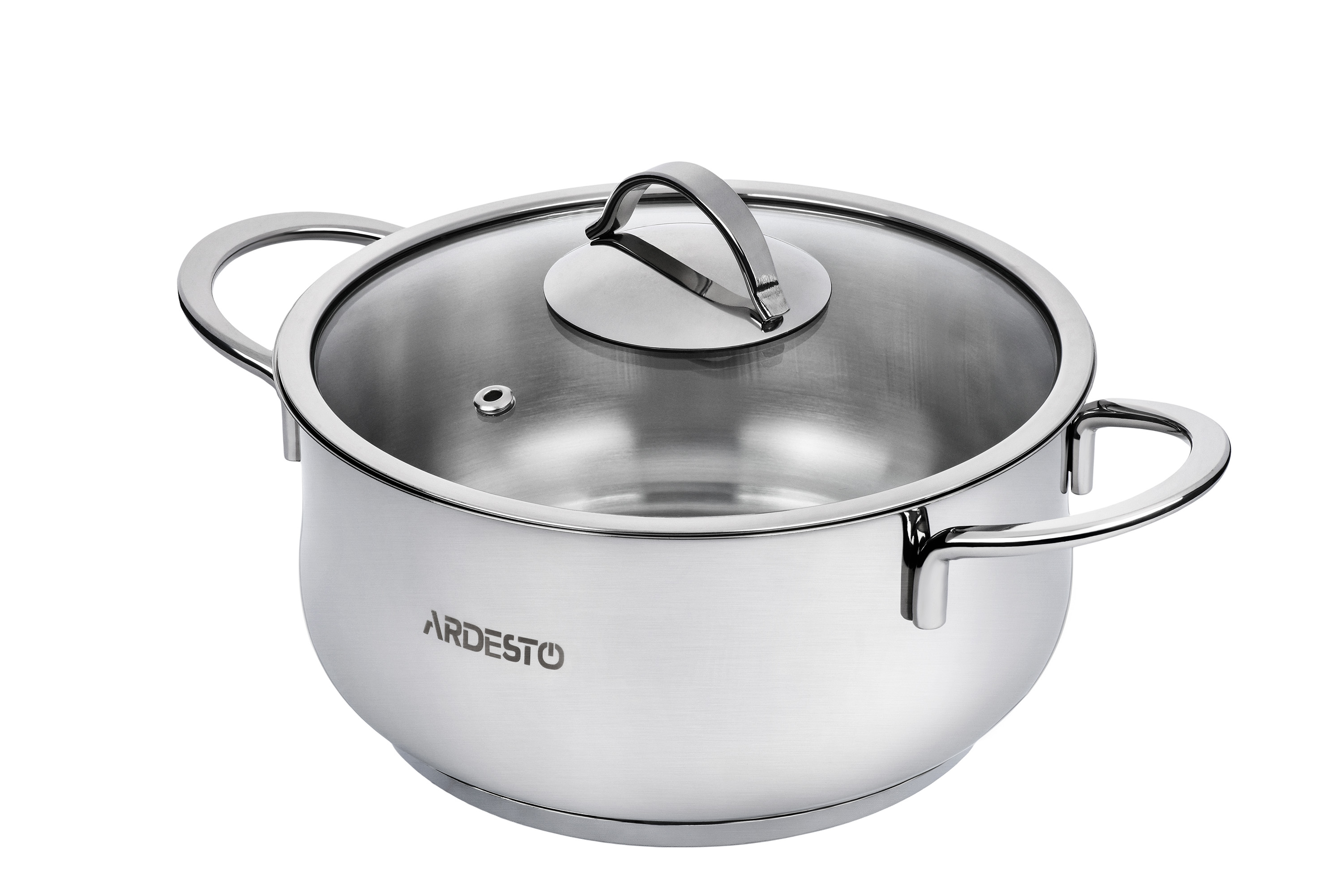 Каструля з нержавіючої стали з кришкою 3 L Ardesto Black Mars AR0730S