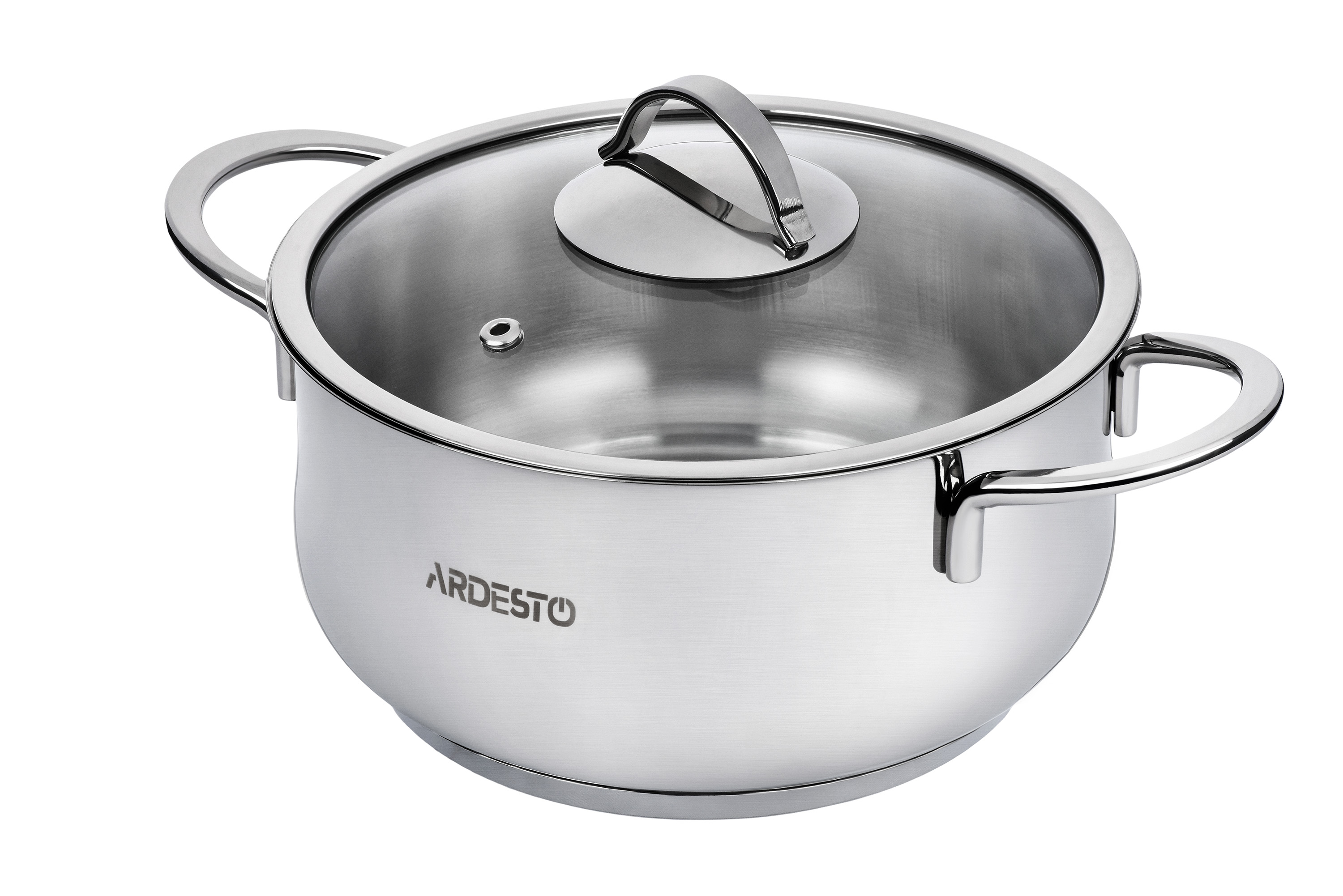 Каструля з нержавіючої стали з кришкою 4,3 L Ardesto Black Mars AR0743S