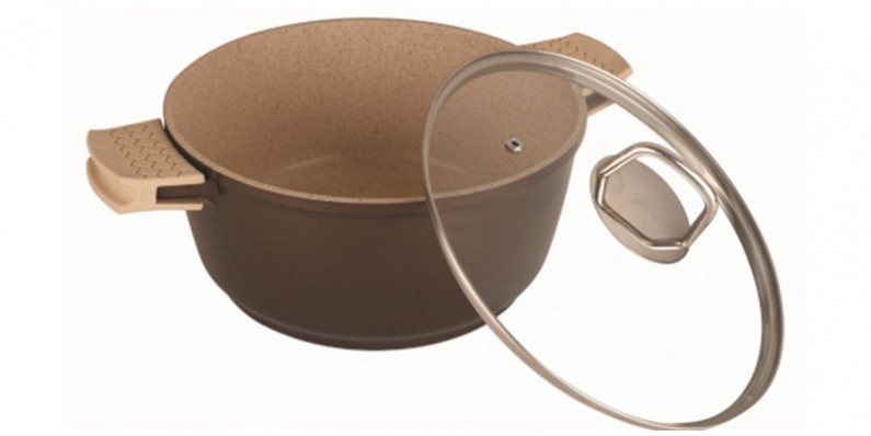 Каструля з кришкою Blaumann Sapphire Beige Line 5800 мл BL-1120B