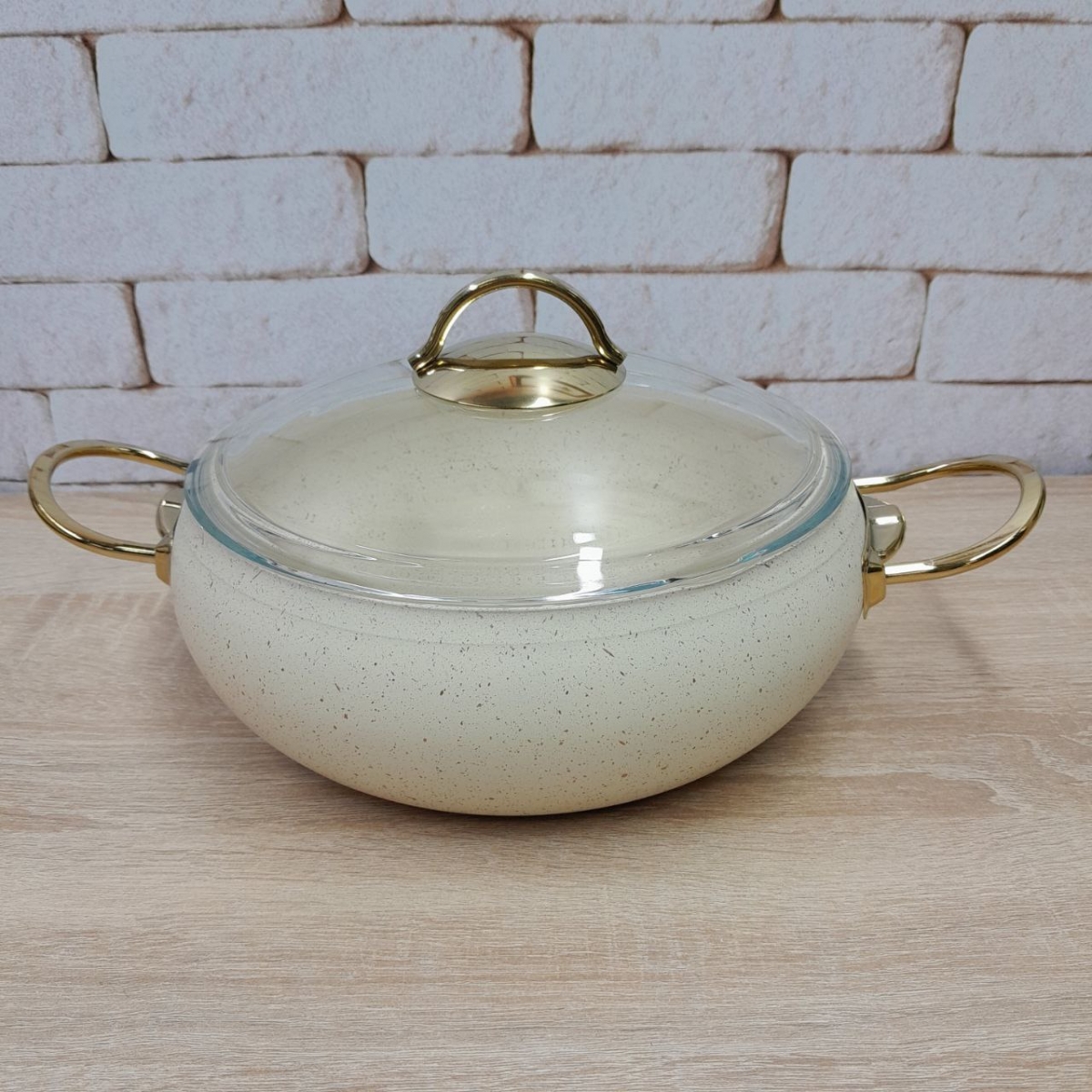 Каструля 3 л (22 х 10 см) OMS Collection OMS 3141-IND-22-3,0л-Ivory