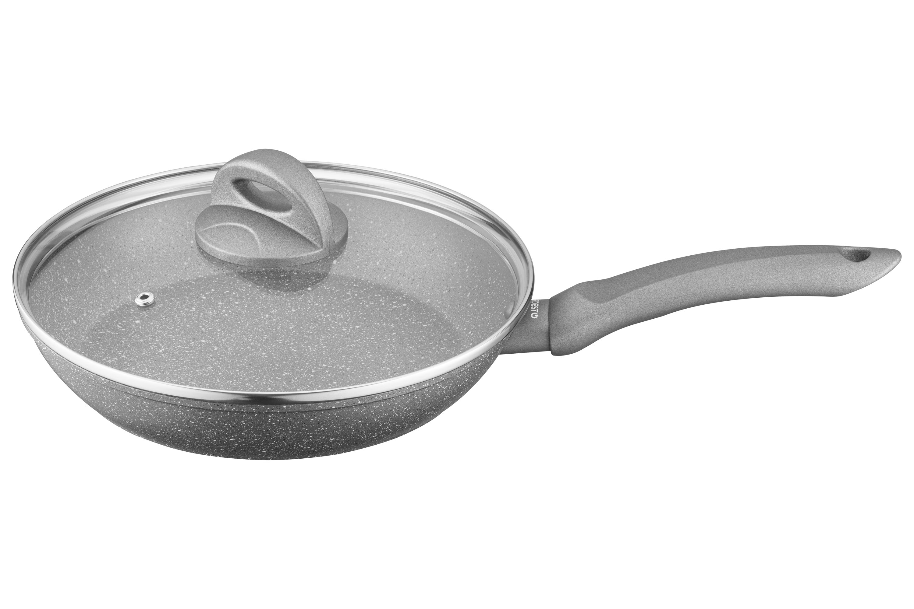Сковорода Ardesto Gemini Gourmet Vasto з кришкою 26 см, сірий, алюміній AR1926GSL