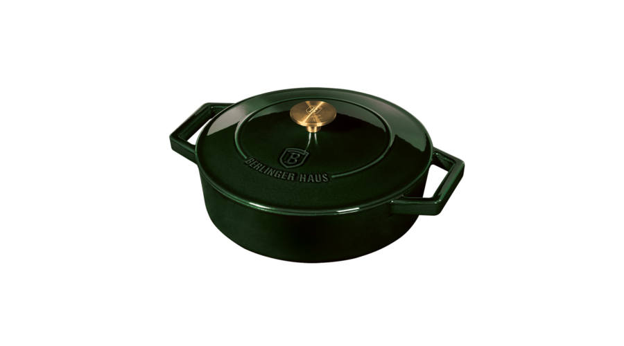 Сотейник з кришкою чавунний 2,57 л Berlinger Haus Emerald Collection BH-6504