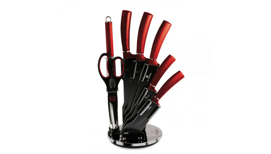 Набір ножів 8 предметів Berlinger Haus Metallic Line Burgundy Edition BH-2562