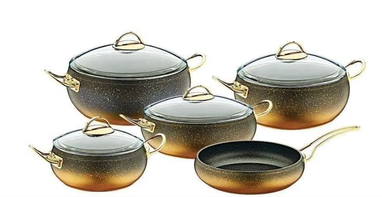 Набір посуду 9 пр. O.M.S. Collection OMS 3024-IND-Gold