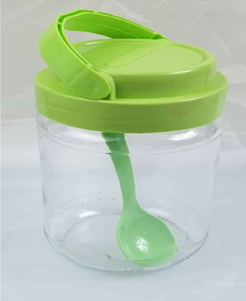 Банка 580 мл кришка 82 мм з ручкою та ложкою EverGlass