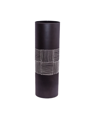 Ваза Доміно чорна 46,5 см GlassStyle Х031 domino black