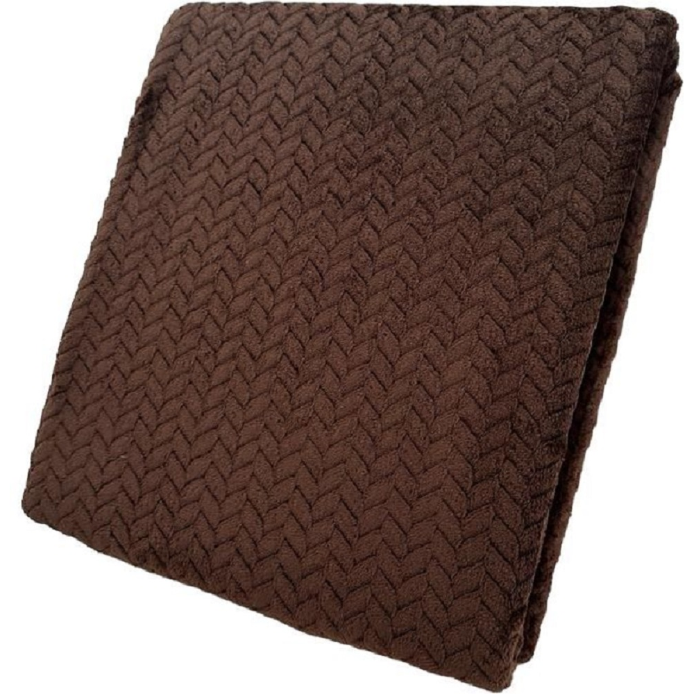 Плед Ardesto Jacquard Braid 200х220 см коричневий ART0206JB