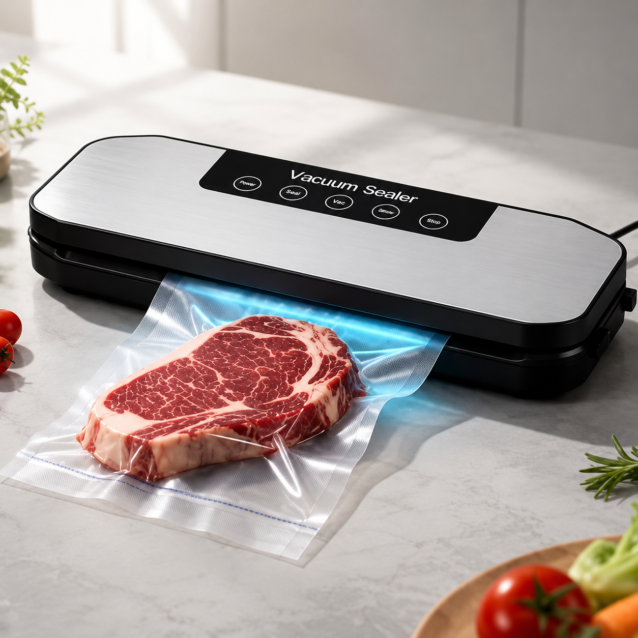 Вакууматор для продуктів Sealing Machine AND LY-1203 / Вакуумний пакувальник 400 Вт з сенсорним керуванням 30см