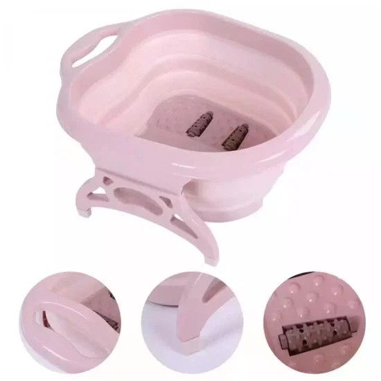 Ванночка-масажер для ніг Footbath Massager 00082 • Складаний гідромасажер Footbath Massager 00082 для стоп з роликовим масажем
