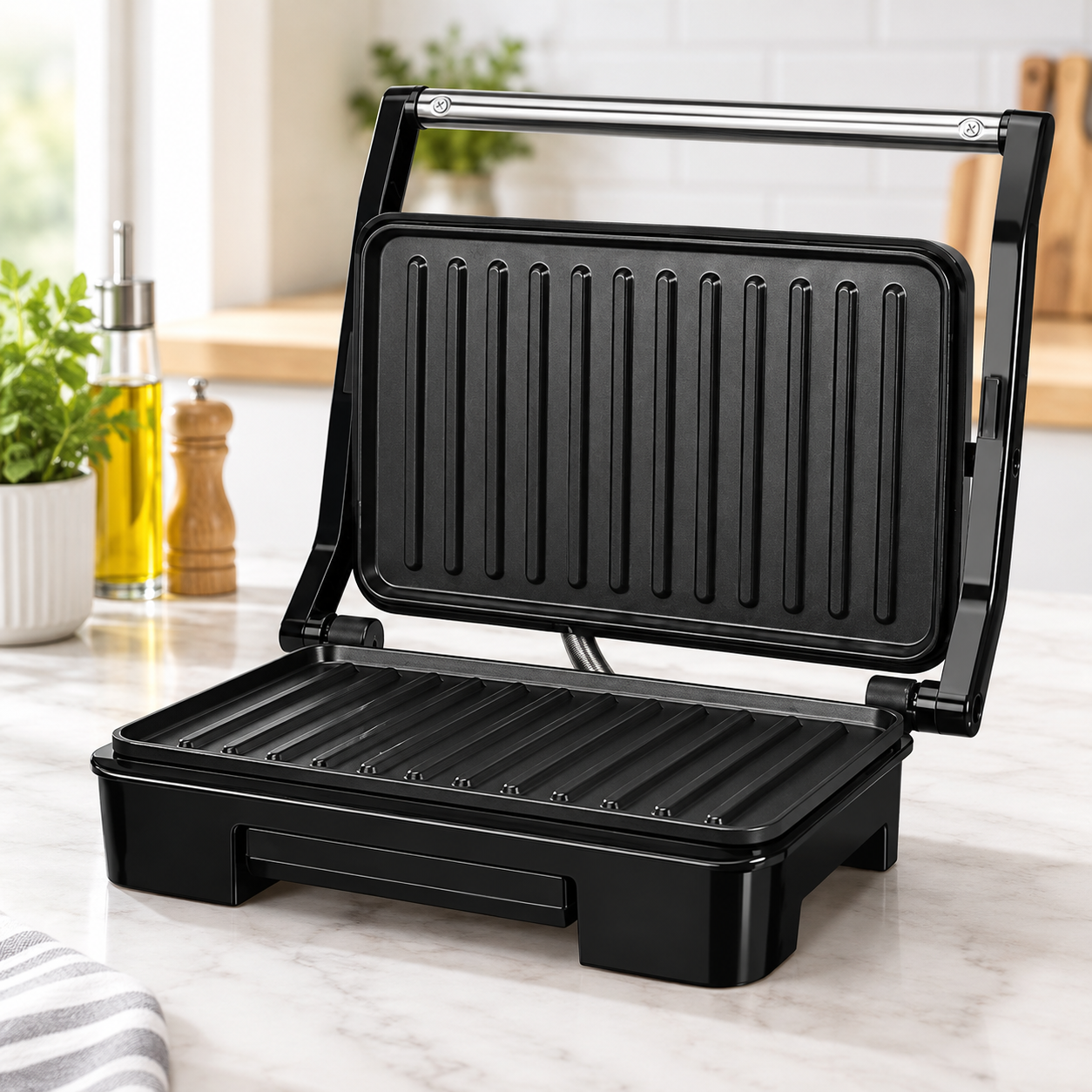 Електричний гриль-прес з антипригарним покриттям Sokany KJ-SK-210 2000W