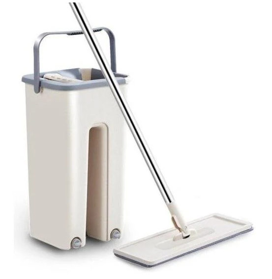 Швабра мікрофібра з віджимом + відро Scratch Cleaning Mop ∙ Швабра - ледарка cleaner 360