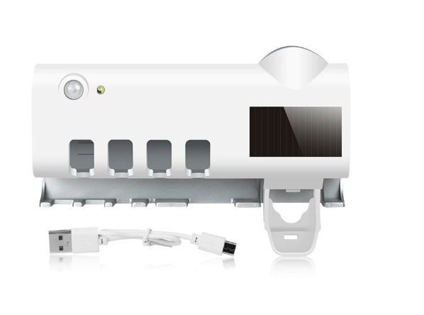 Автоматичний дозатор - диспенсер зубної пасти Toothbrush sterilizer / УФ-стерилізатор / Тримач зубних щіток / Органайзер для