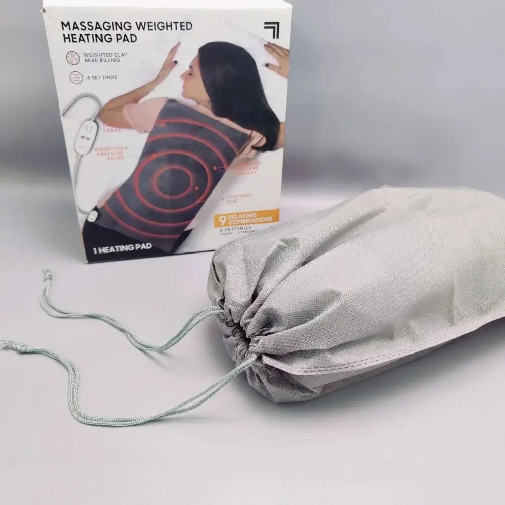 Зігрівальна електрична масажна підстилка – грілка MASSAGING WEIGHTED HEATING PAD від болю в спині