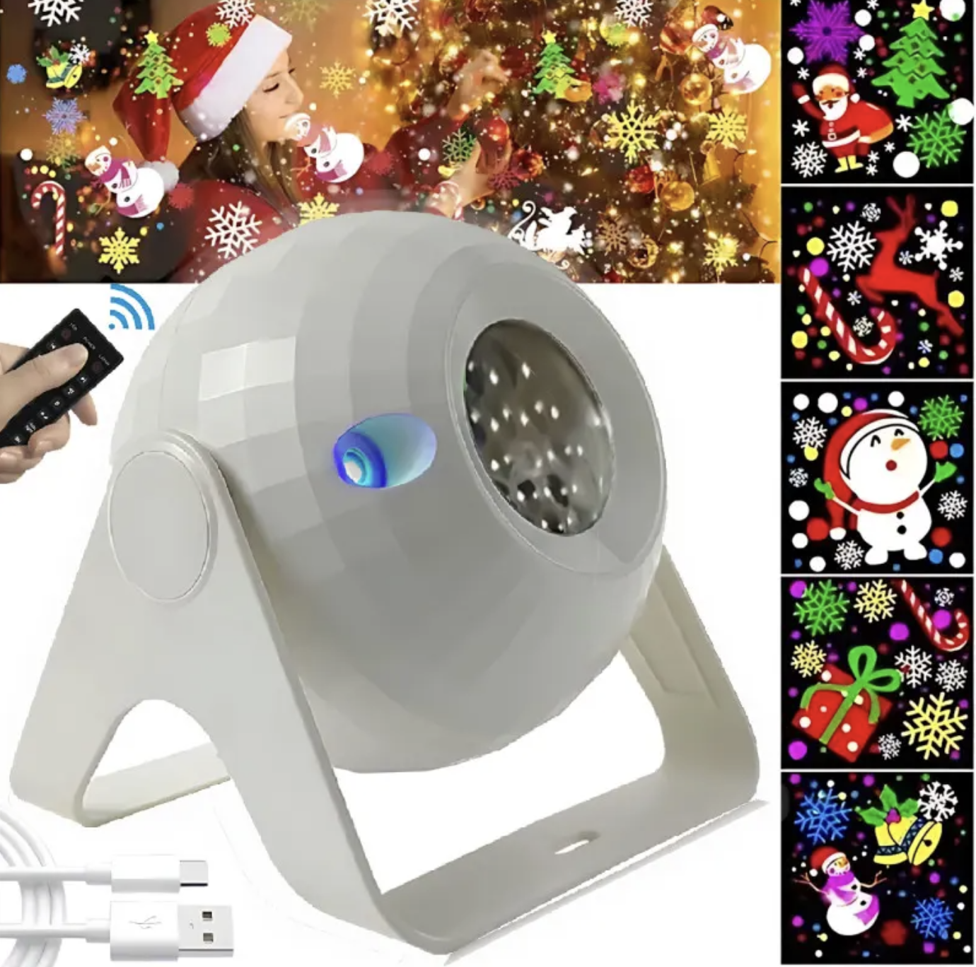 Лазерний проектор XKL-Q8 для декору інтер'єру та фасадів ∙ Проектор XKL-Q8 вологостійкий для дому та вулиці