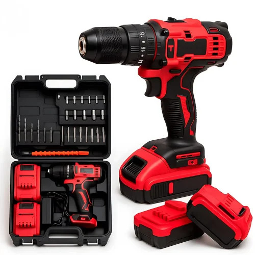 Шуруповерт акумуляторний ударний 24V з 2 акумуляторами RED MA751