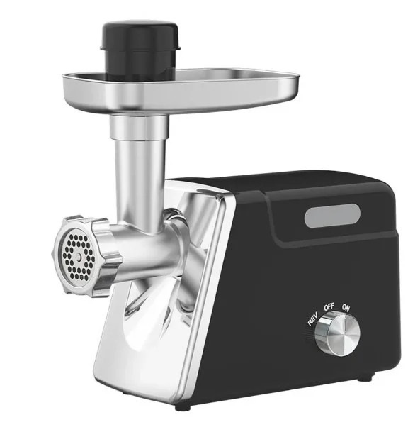 Електрична м'ясорубка Hoffmans HM-280 2000 Вт • Шнекова м'ясорубка з реверсом, 3 решітками та насадкою для ковбас