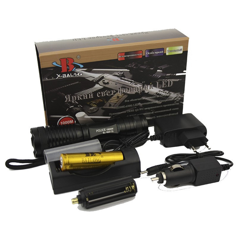 Фонарик BL 1837-T6 police Распродажа PR3