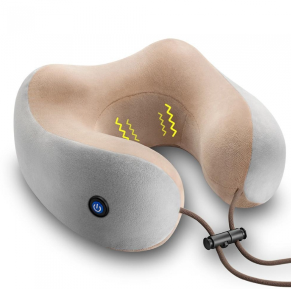 Масажна подушка U-shaped Massage pillow для шиї та спини інфрачервоний роликовий масажер