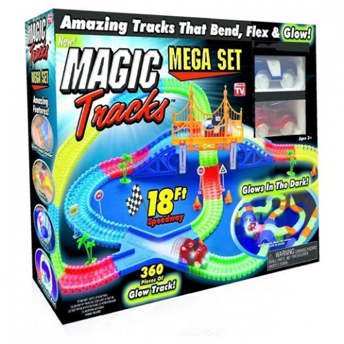Дитячий набір MAGIC TRACKS 360 Mega Set Гнучка іграшкова дорога - автотрек конструктор + 2 машинки