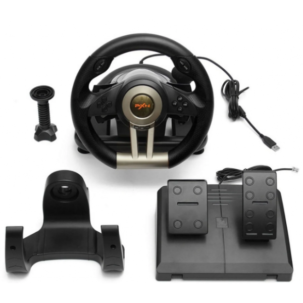 Ігрове кермо з педалями PXN V3 PRO (PC/PS3/PS4/X-ONE/SWITCH) Подвійна вібрація