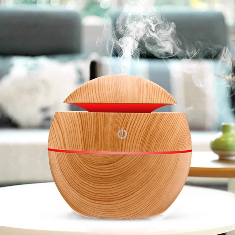 Міні зволожувач повітря LED Air Purifier з підсвіткою • USB зарядка • Ароматизатор • Освіжувач повітря • Нічник • 7 кольорів