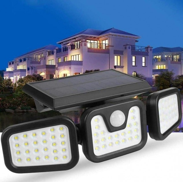 Вуличний світлодіодний LED світильник FL-1725A Split Solar WallLamp на сонячній батареї з датчиком руху