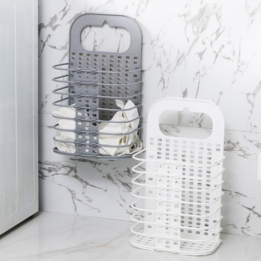Підвісний складний кошик для білизни Grand laundry basket у ванну кімнату з ручкою та гачками