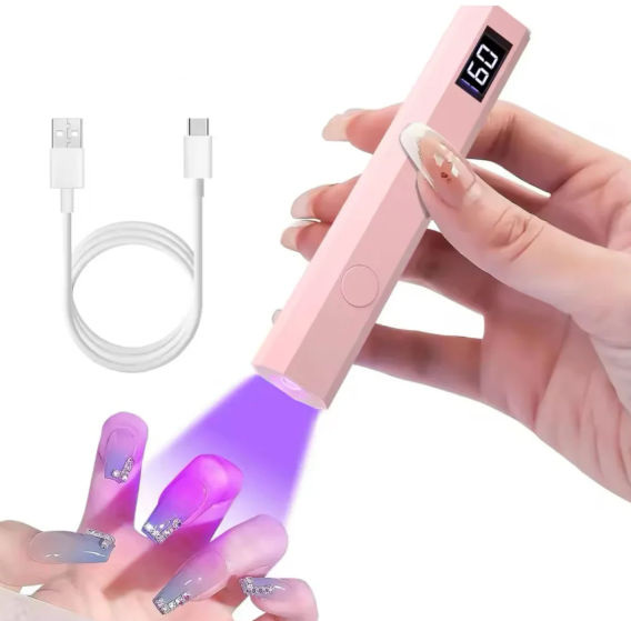 Портативна бездротова лампа для сушіння нігтів Hand-held UV LED lamp Ручна лампа – стик для поляризації гелю, гел-лаку з USB