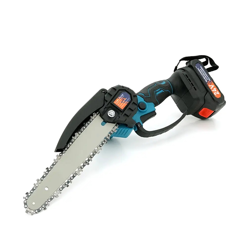 Акумуляторна міні-пила Chain Saw з двома шинами 6" і 8" • Універсальна ланцюгова пила 24V для саду та дачі