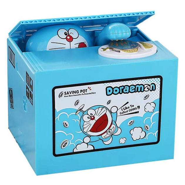 Інтерактивна скарбничка для дітей DORAEMON з автоматичним прийомом монет