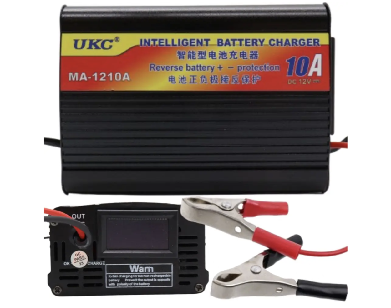 Автоматичний імпульсний зарядний пристрій 12V MA-1210A із захистом та амперметром